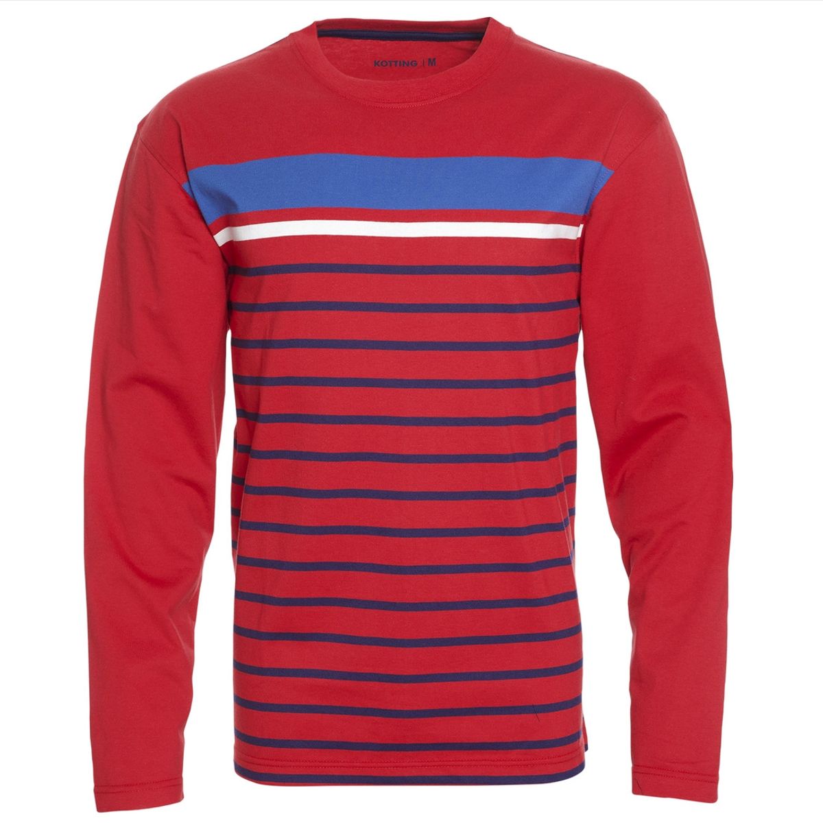 KOTTING - Polera Jersey Listada Cuello Redondo Manga Larga Regular Fit KOTTING