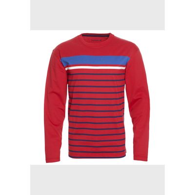 Imagen 2 del producto Polera Jersey Listada Cuello Redondo Manga Larga Regular Fit