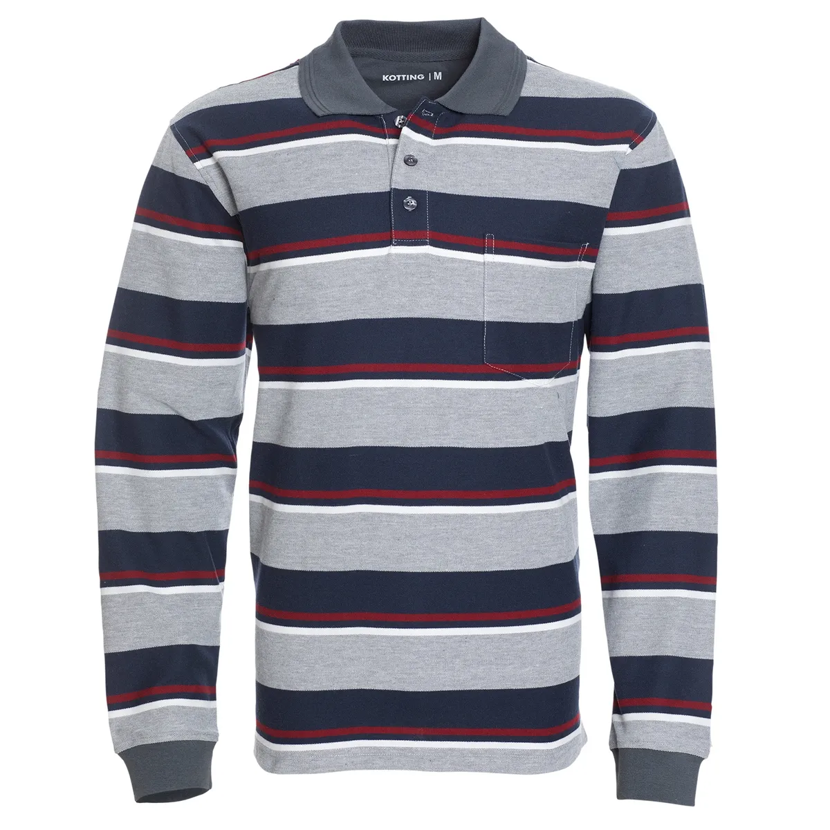 KOTTING - Polera Piqué Listada Manga Larga Regular Fit KOTTING