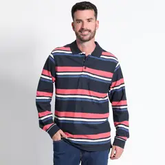 KOTTING - Polera Piqué Listada Manga Larga Regular Fit