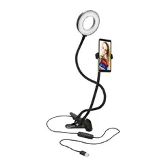 PHILCO - Soporte Tipo Clip Para Smartphone Con Aro De Luz