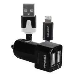 DURACELL - Kit Cargador de Auto Iphone 5/6 Certificado