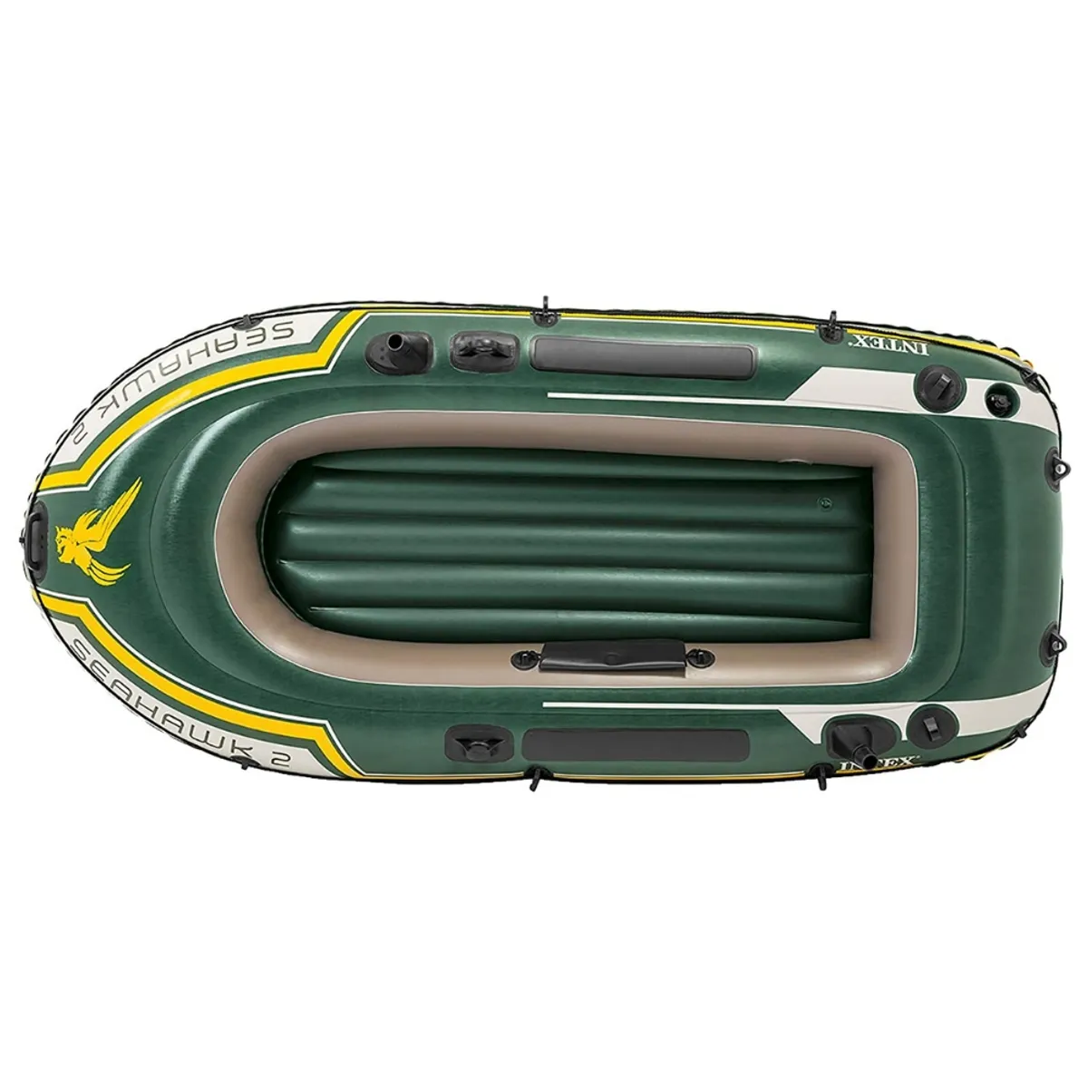 INTEX - Bote Inflable Seahawk 2 Set Capacidad 240 Kg + Remos + Inflador