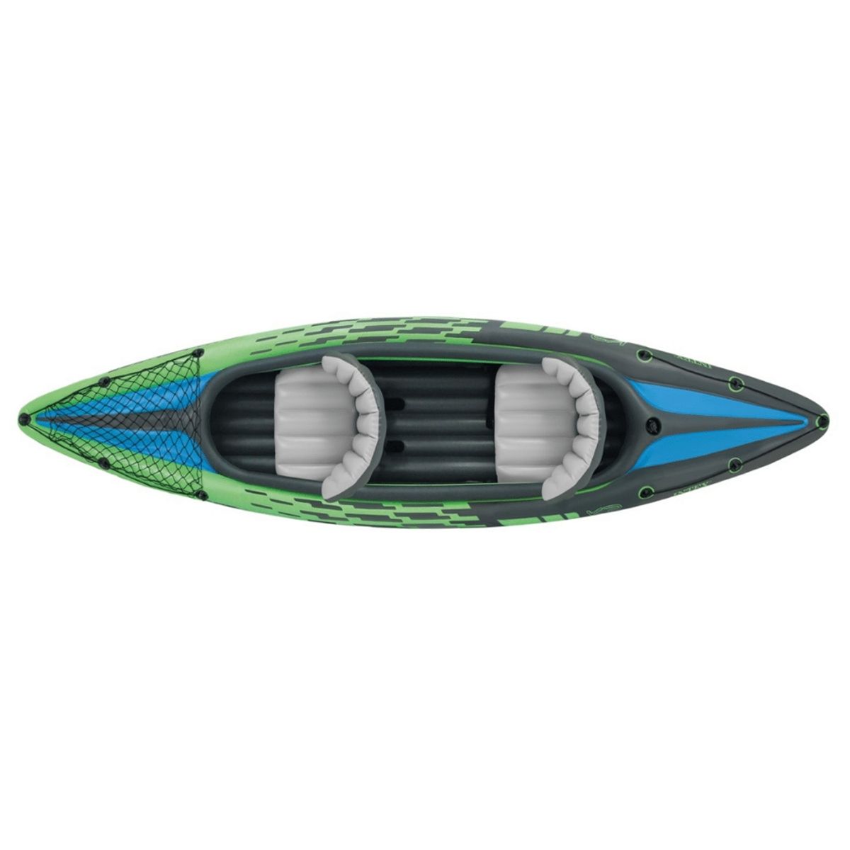 INTEX - Kayak Inflable Challenger K2 Set Capacidad 2 Personas + Remos + Inflador