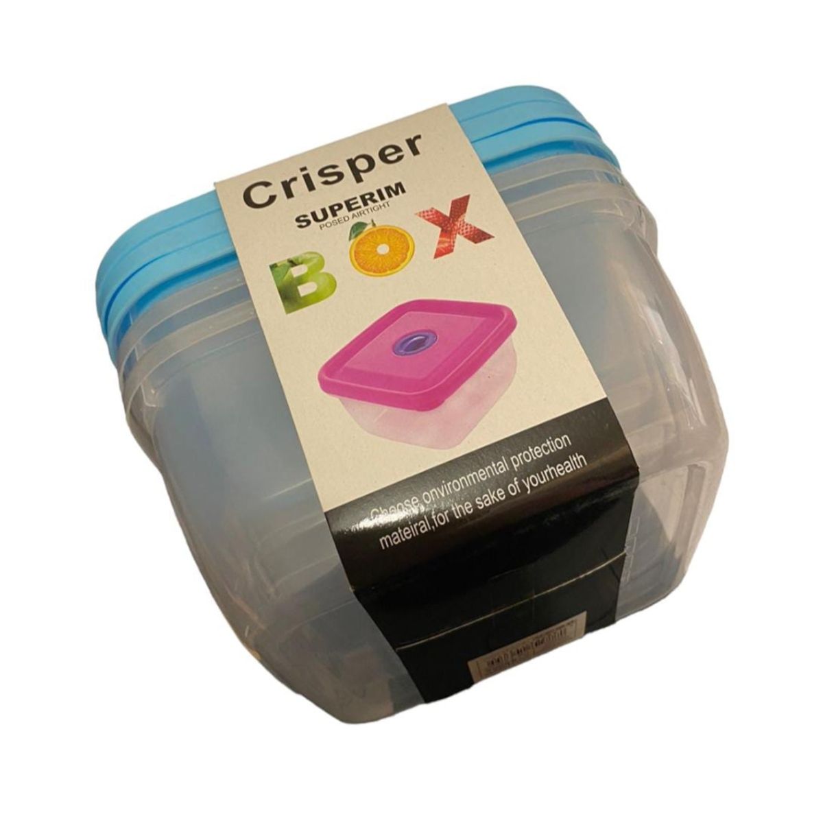 GENERICO - Set de 03 Envases Organizador Comida - Celeste