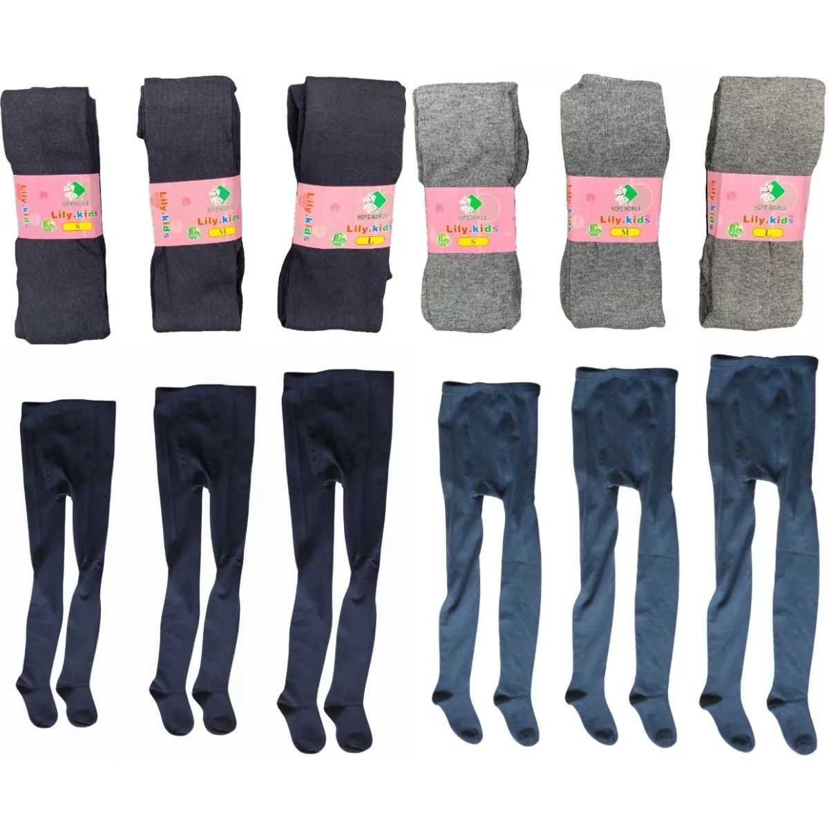 EVERSO - Pack 6 Pantys De Niño Algodón Con Lisas.