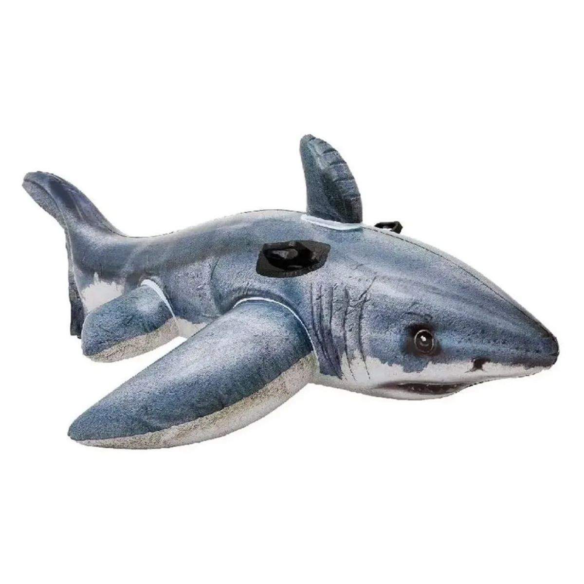 INTEX - Flotador Inflable Diseño Tiburón Realista 173x107 Cm Grey White Shark