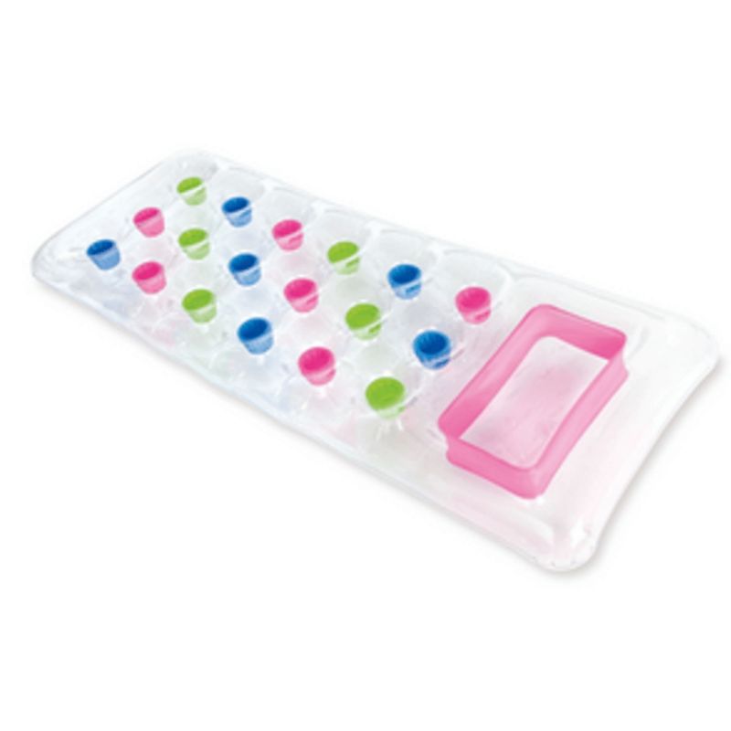 INTEX - Flotador Inflable Mat Pocket Suntanner 188x71 Cm Transparente Rosado