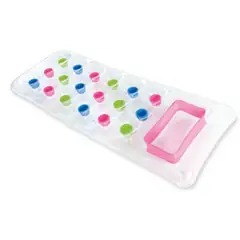 INTEX - Flotador Inflable Mat Pocket Suntanner 188x71 Cm Transparente Rosado