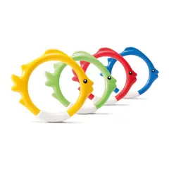 INTEX - Juego Piscina 4 Anillos de Pez Bajo el Agua Fish Rings