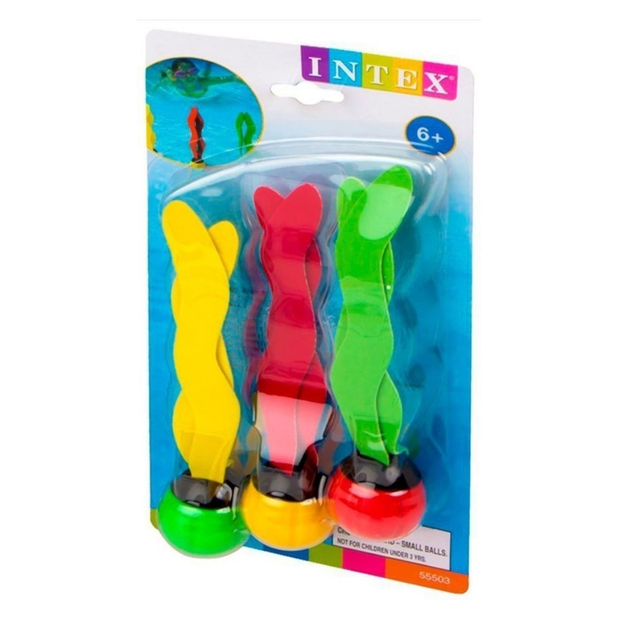INTEX - Juego Piscina 3 Pelotas con Algas Bajo el Agua Fun Balls