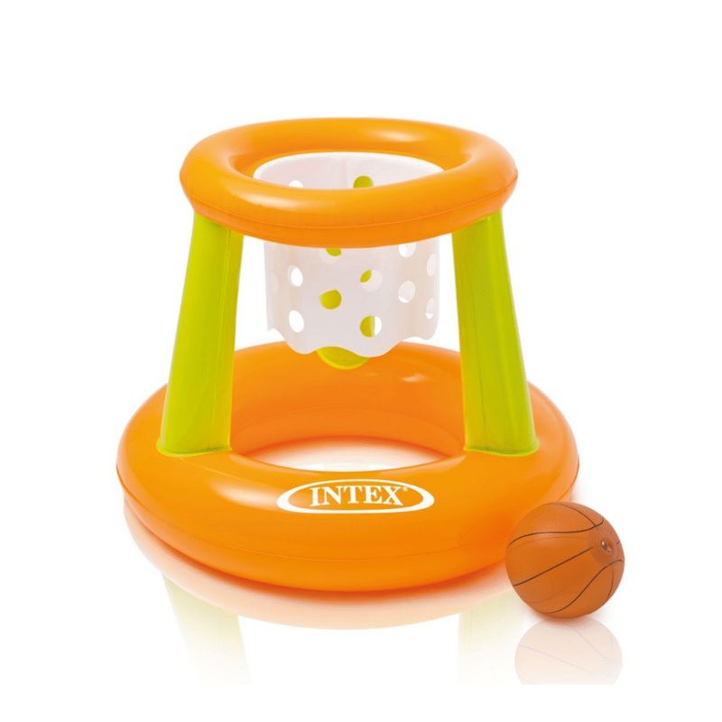 INTEX - Juego Piscina Inflable Aro de Basketball Floating Hoops + Pelota Inflable