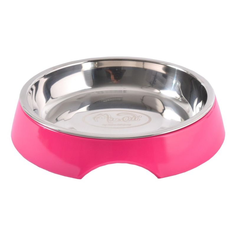 MASCAN - Plato Gato Melamina Sólido Redondo Fucsia Mascan