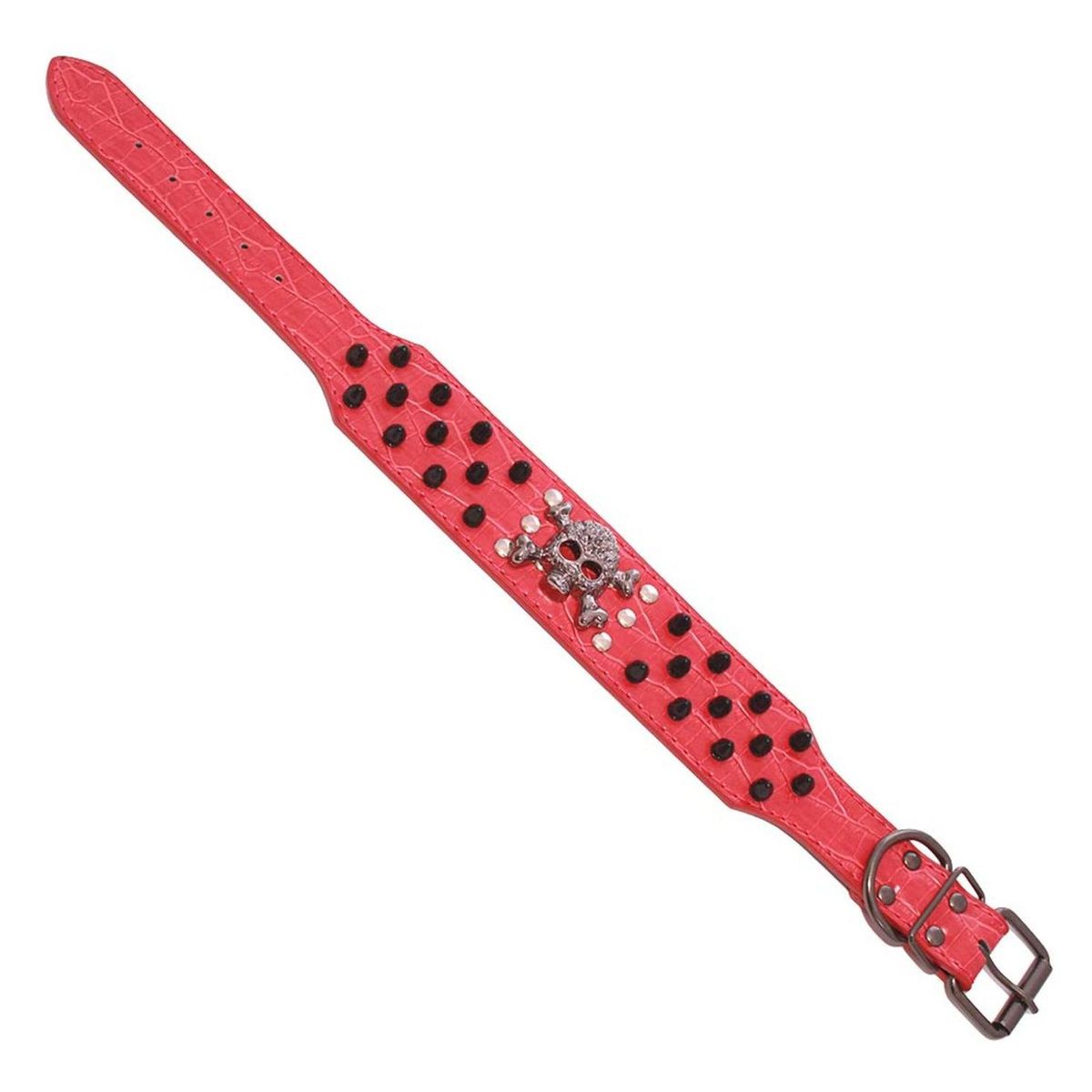 MASCAN - Collar Perro Calavera Puntas Redondas 2Xl Fucsia Mascan