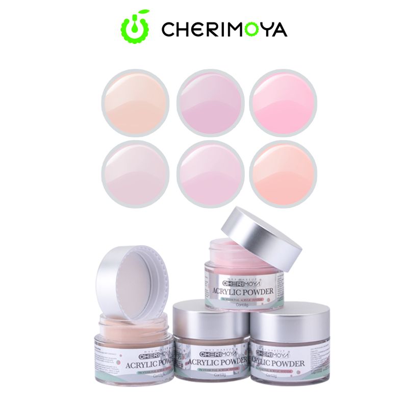 CHERIMOYA - Set de polvos acrílicos 6 unidades colores nude.-
