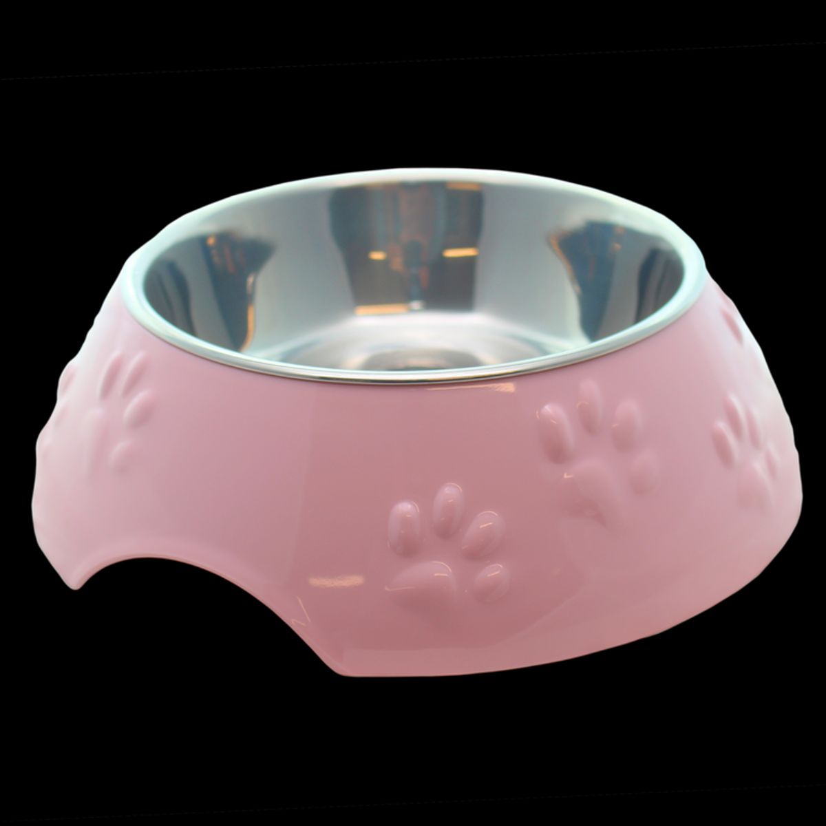 MASCAN - Plato Huellitas Rosado Para Perro M Mascan