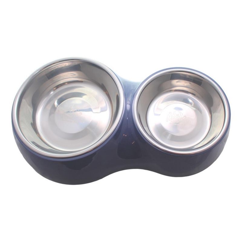 MASCAN - Plato Comida Agua Azul Marino Para Perro M Mascan