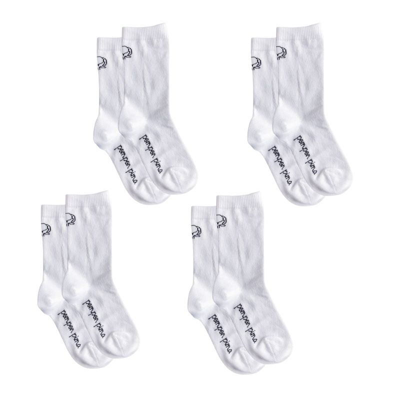 POMPON PIMA - PACK X4 Calcetines altos bebé y niños - Algodon - Pompon Pima
