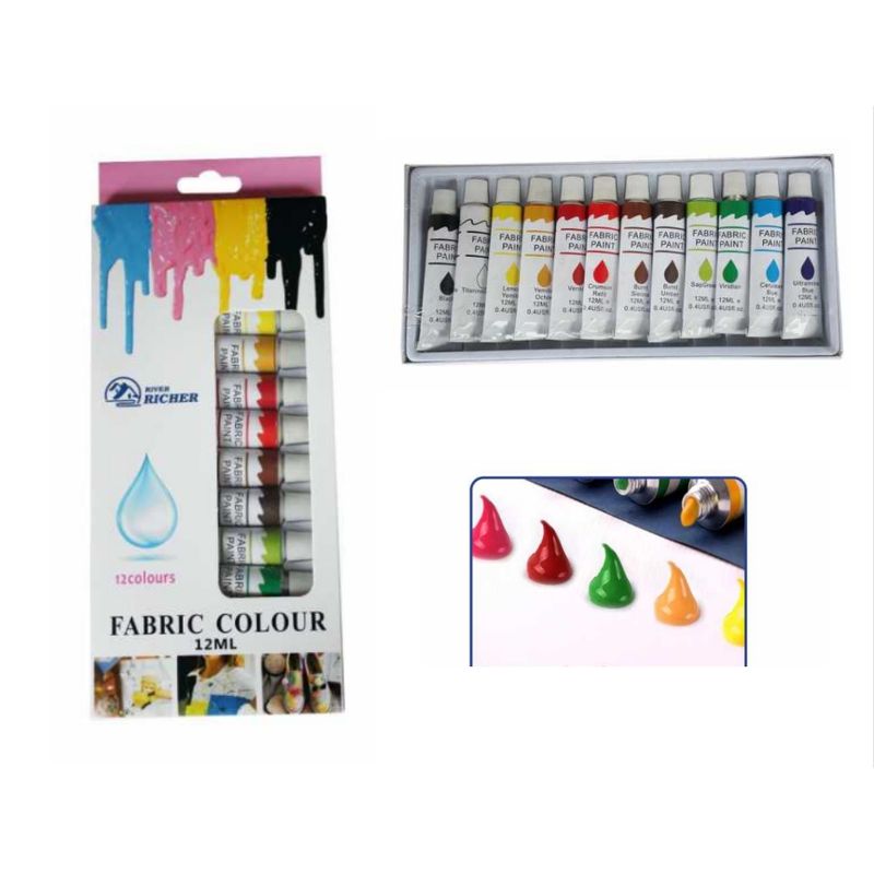 GENERICO - Pintura de Tela Fabric Colour Set 12 Colores 12ml