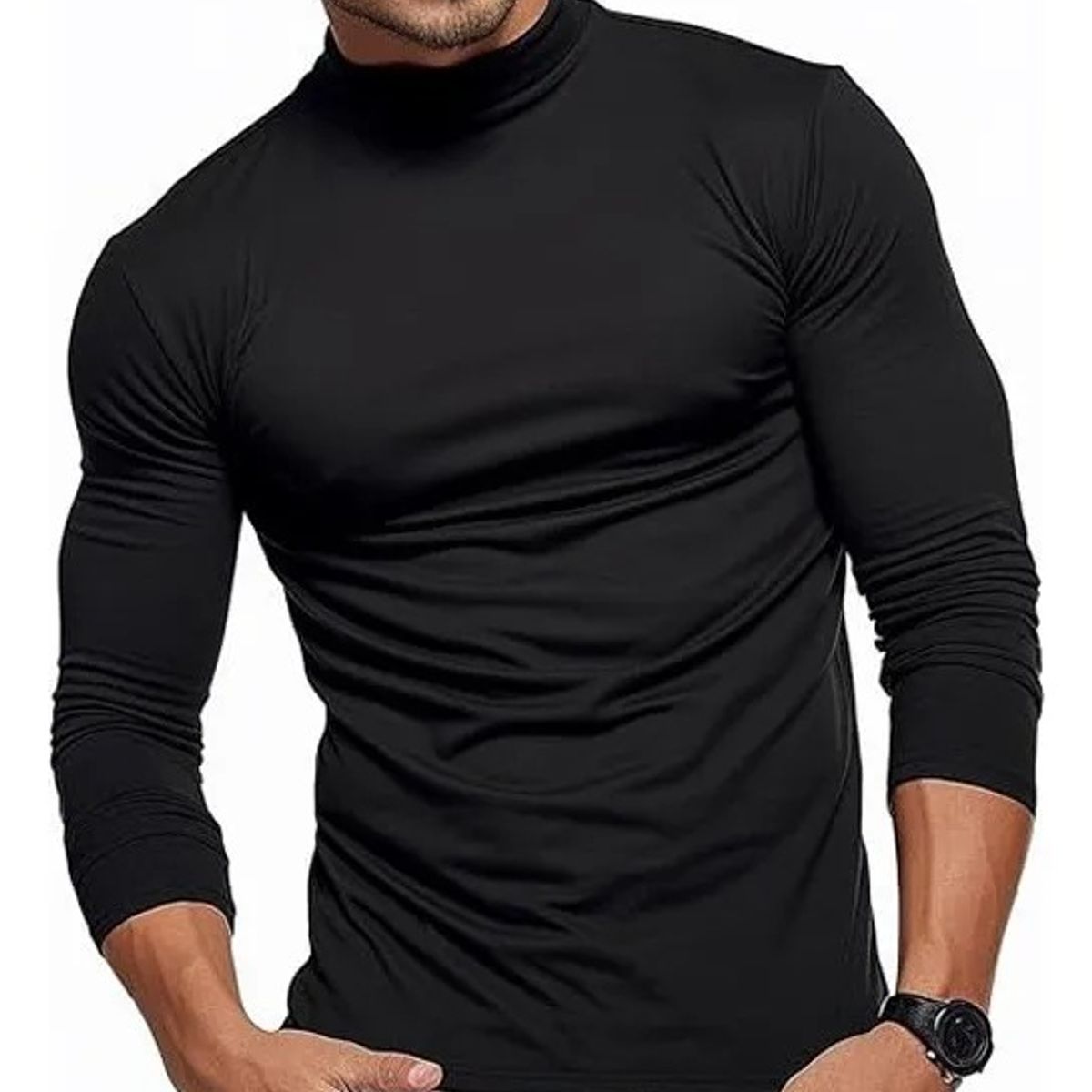 EVERSO - Pack 3 Camiseta Beatle Hombre Bambú Manga Larga Forro Polar Termica