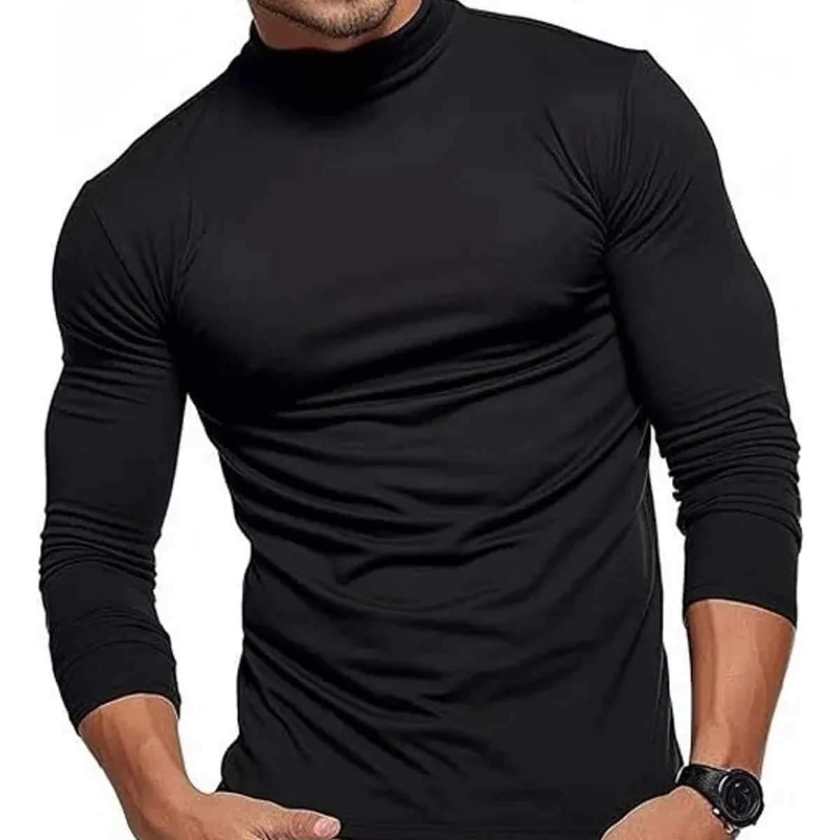 EVERSO - Pack 3 Camiseta Beatle Hombre Bambú Manga Larga Forro Polar Termica