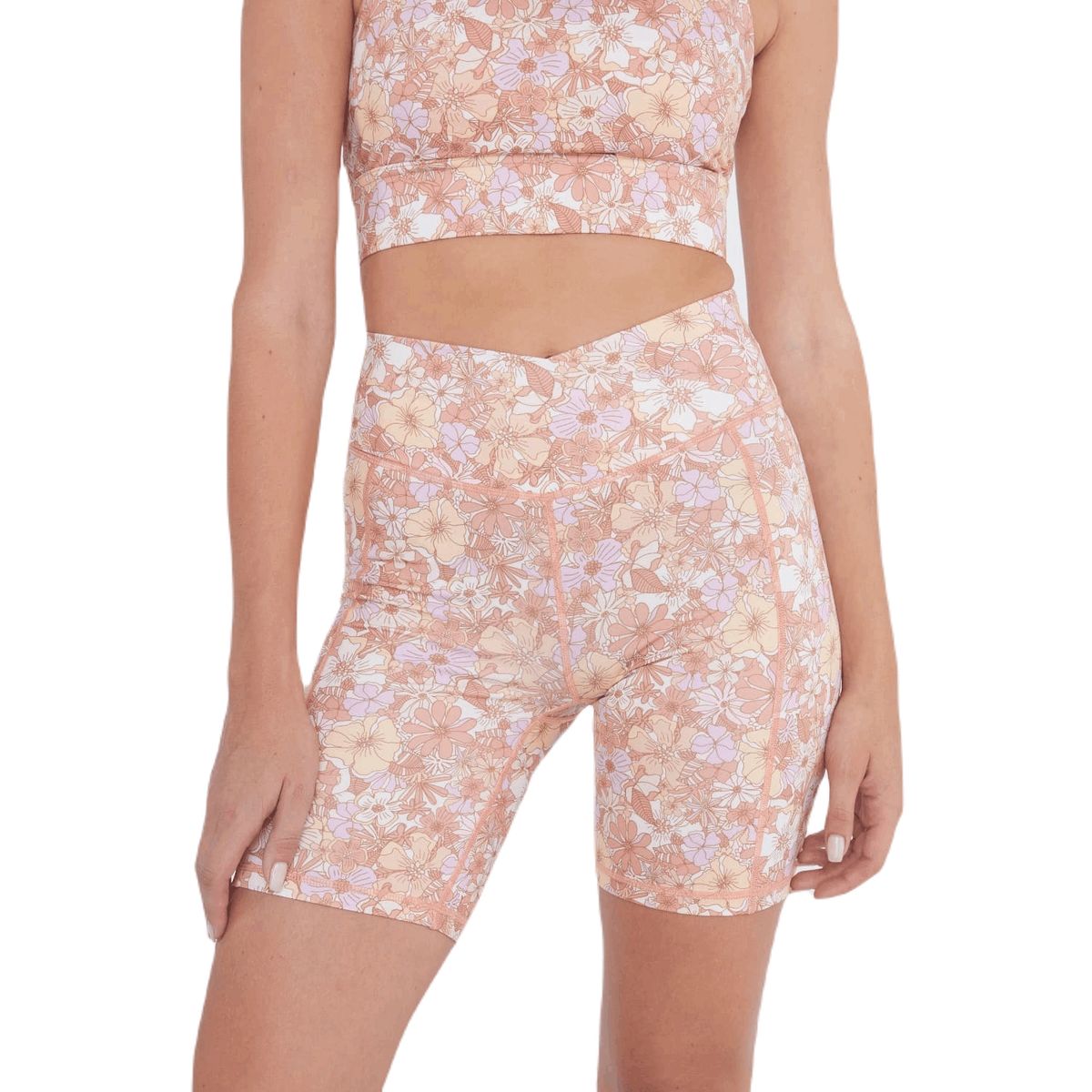 LOUNGE - Short Deportivo Active Biker Cruzado Sweet Flowers LOUNGE