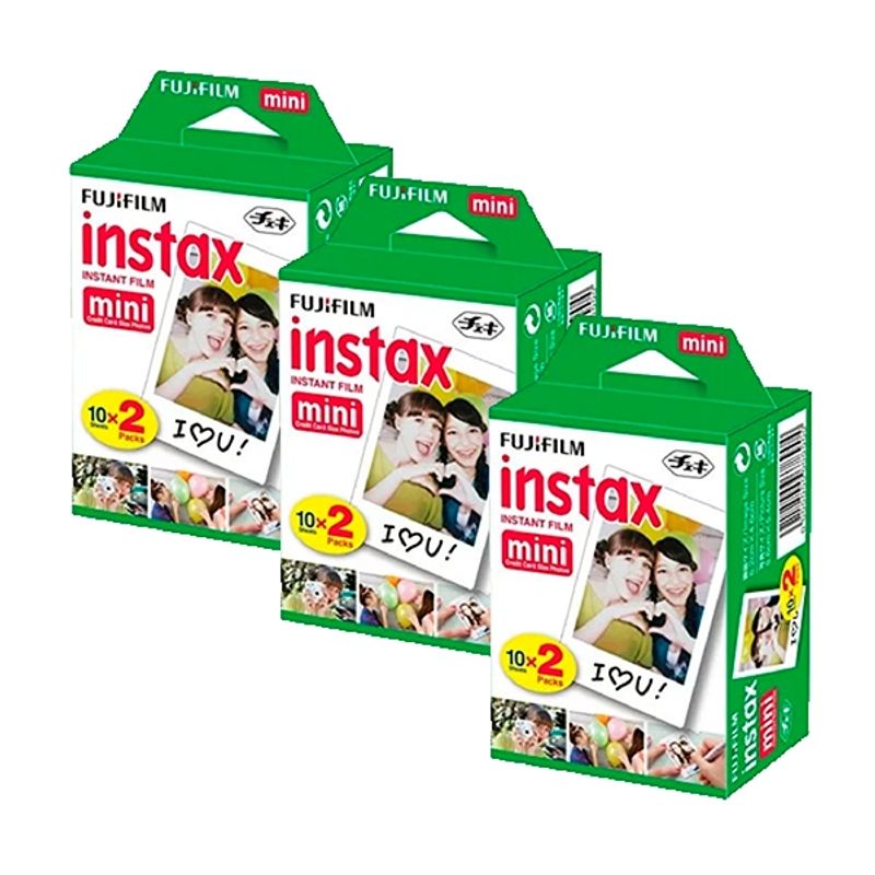 FUJIFILM - Pack X3 películas Fujifilm Instax Mini 60 fotos
