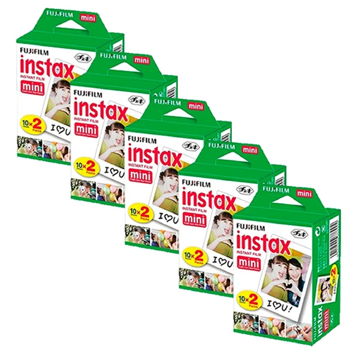 FUJIFILM - Pack X5 películas Fujifilm Instax mini 100 fotos