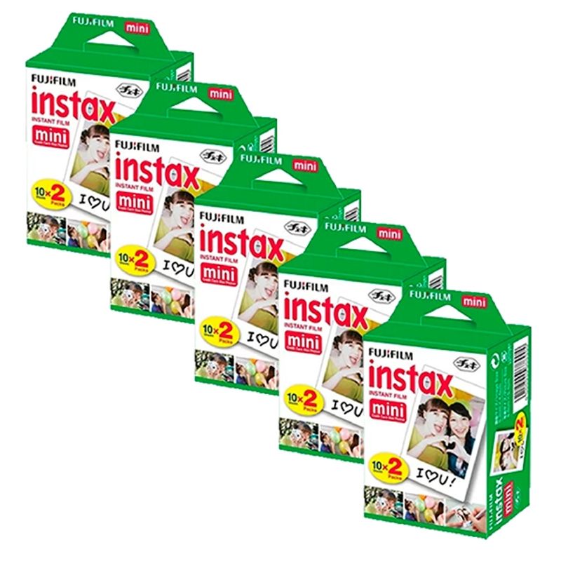 FUJIFILM - Pack X5 películas Fujifilm Instax mini 100 fotos