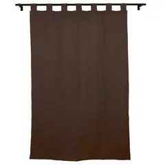 TEXFINA - Cortina Rafia Presillas 135x220 cm - Chocolate - Chocolate
