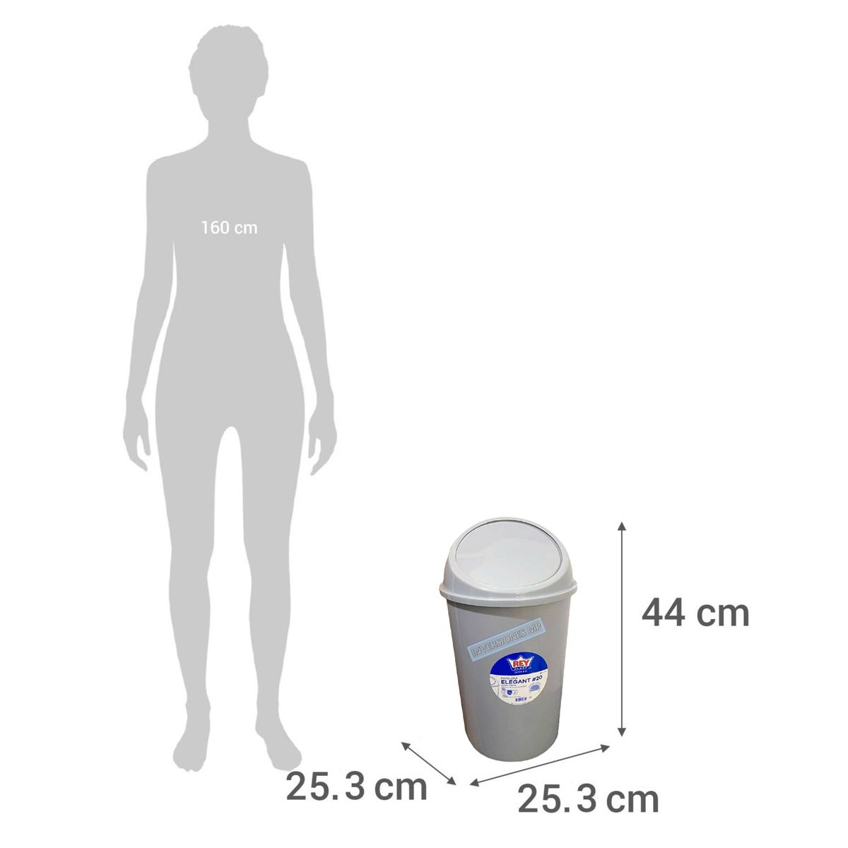 REYPLAST - Basurero Con Tapa De Cierre Automático 12L Reyplast