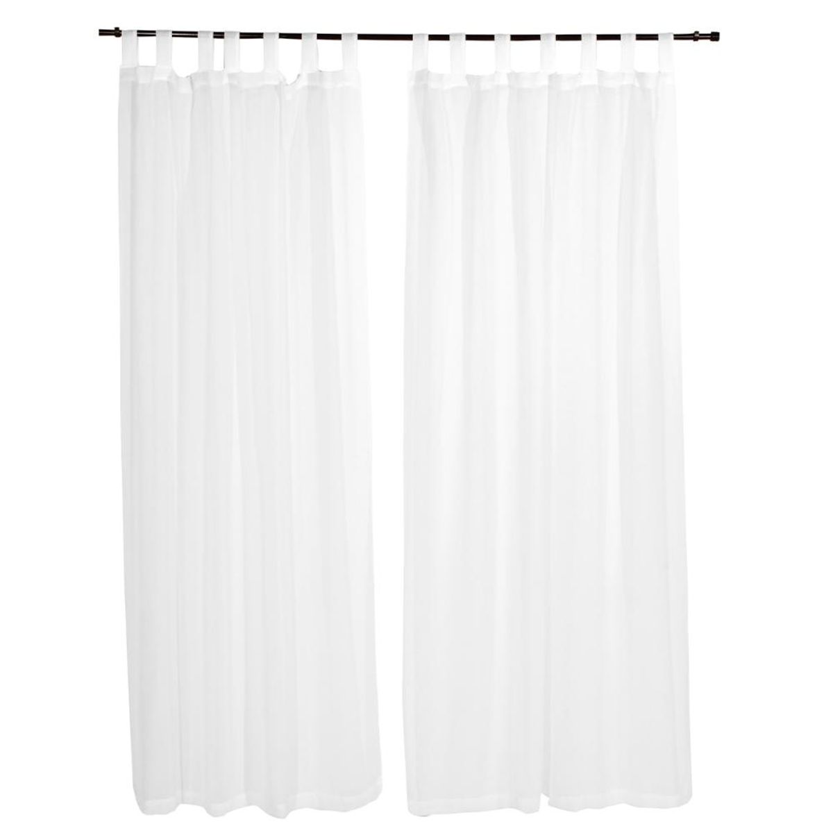 TEXFINA - Set Gasa Lino Presillas 145x230 cm Blanco