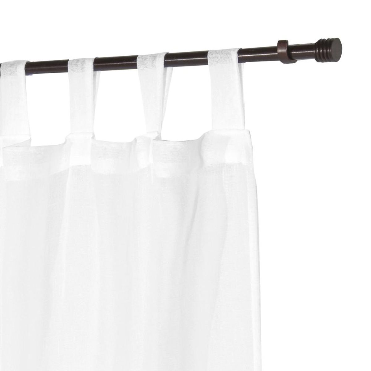 TEXFINA - Set Gasa Lino Presillas 145x230 cm Blanco