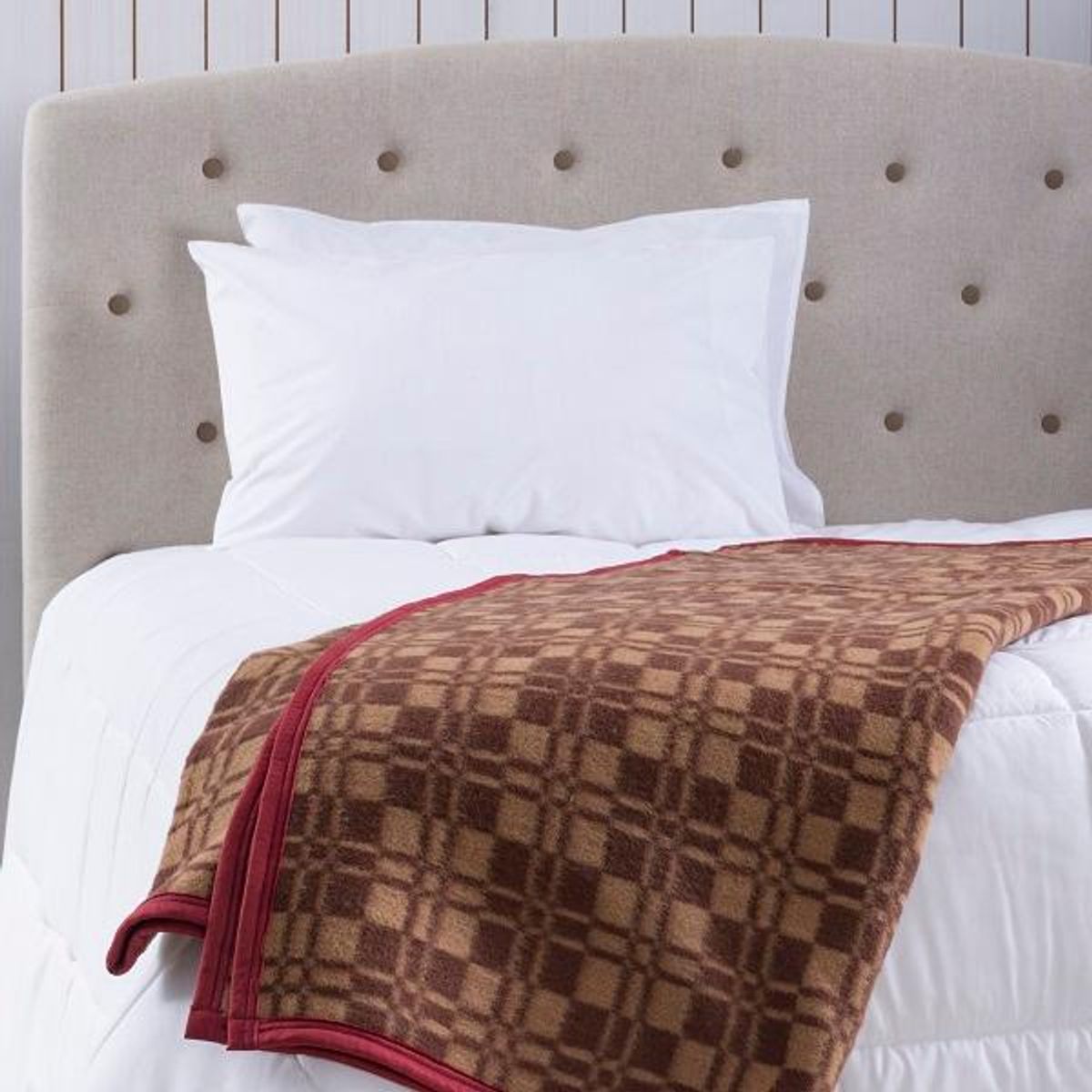 BELLAVISTA OVEJA TOME - Frazada Lana Cuadro Chico 15 Plaza Café Vicuña