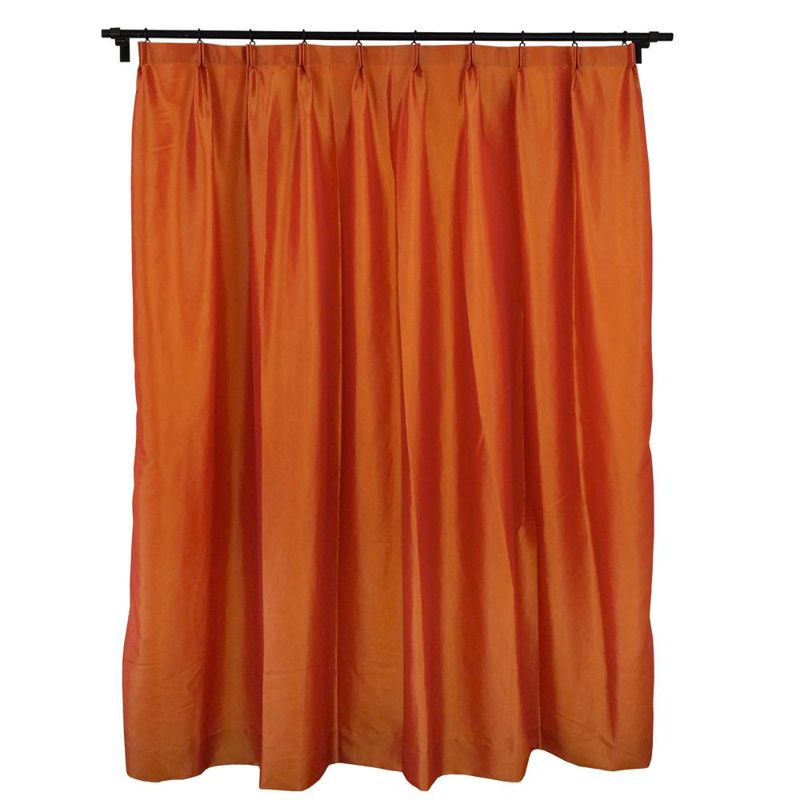 TEXFINA - Cortina Silky Pinzas 160x230 cm Naranja