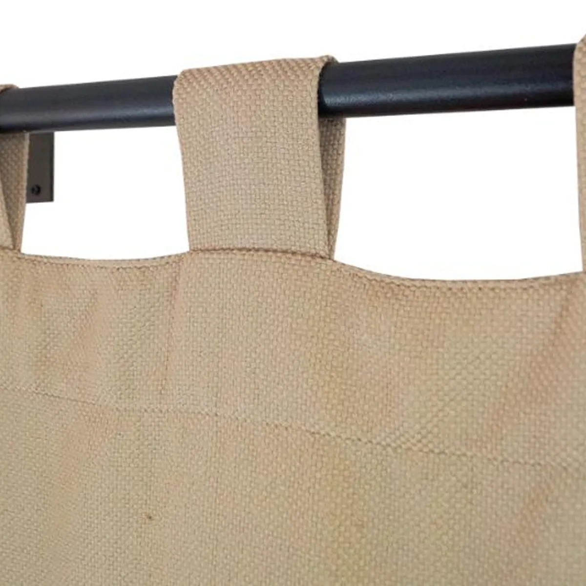 TEXFINA - Cortina Rafia Presillas 135x220 cm Tostado