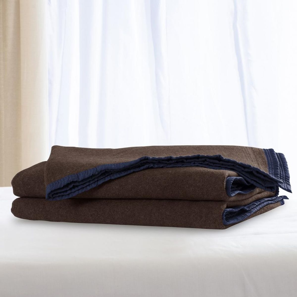 BELLAVISTA OVEJA TOME - Frazada Lana Doble Faz King Café