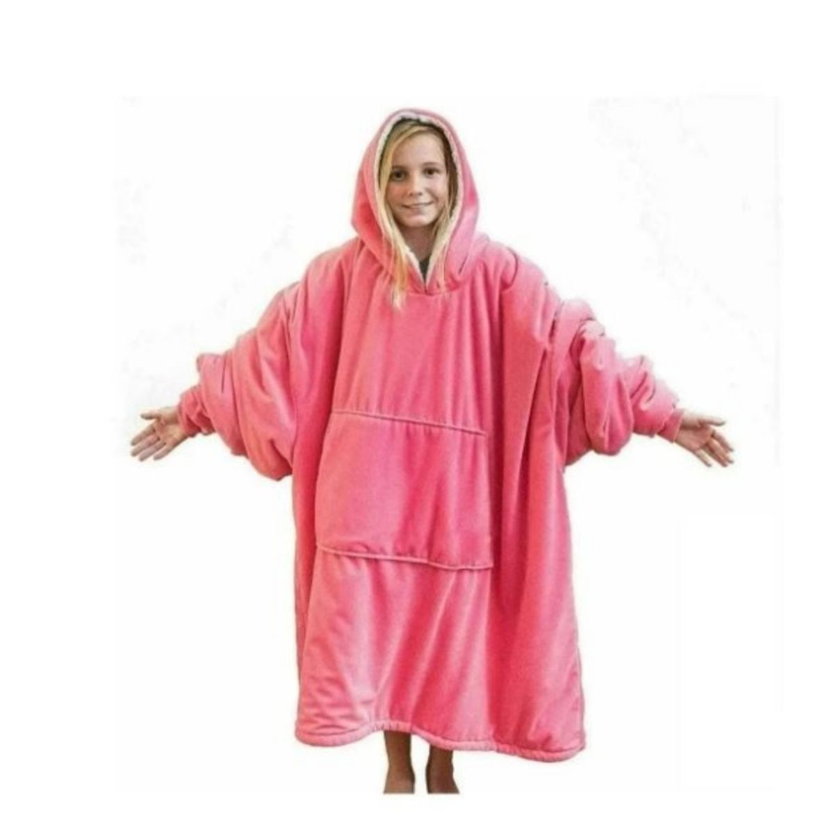 GENERICO - Manta Con Capucha Suéter Invierno Poleron Sherpa