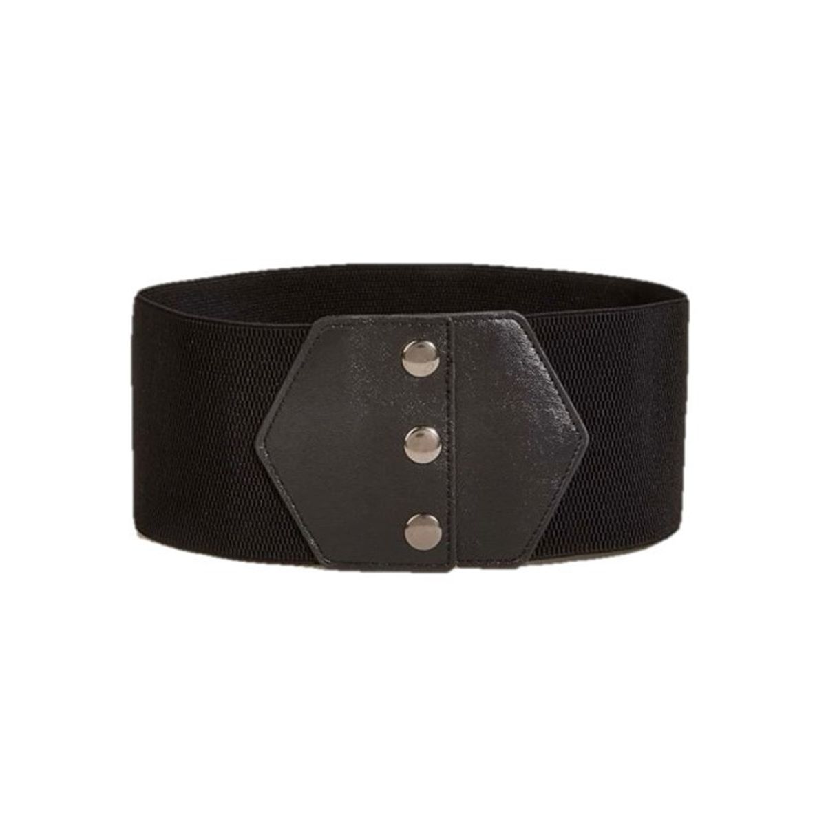 GENERICO - Cinturón mujer elasticado ancho 10cm diseño cuerina