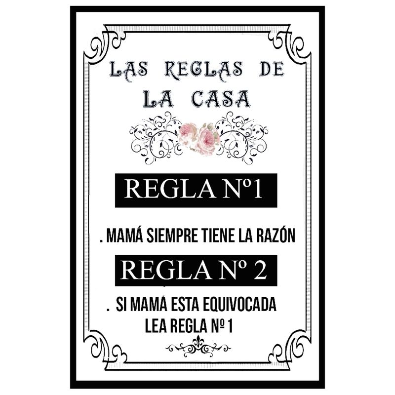 GENERICO - CARTEL LAS REGlAS DE LA CASA