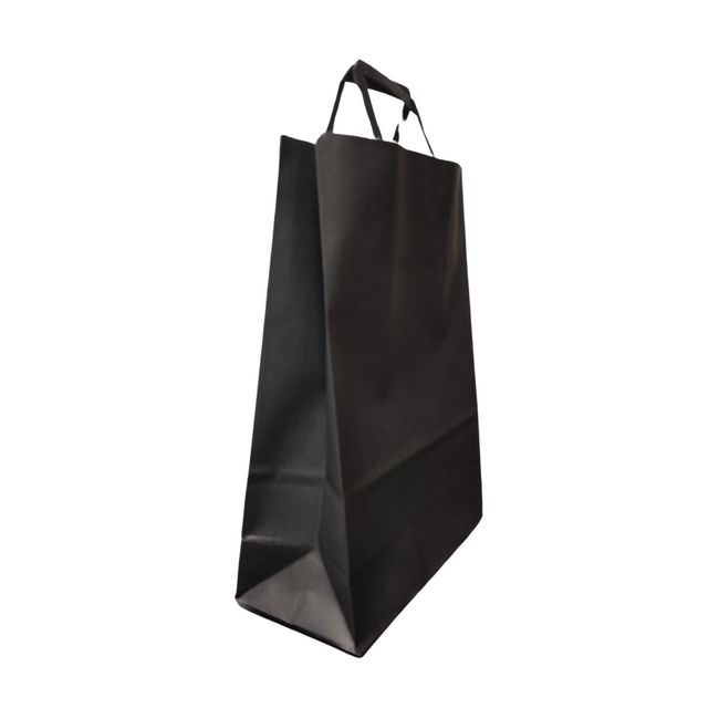 GENERICO - Bolsas de Papel Negras 22x10x30 por 20 unidades