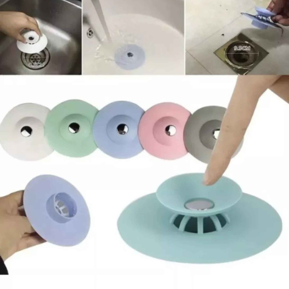 GENERICO - Tapón Cocina Baño Silicona De Drenaje Atrapa Cabellos- Pelos