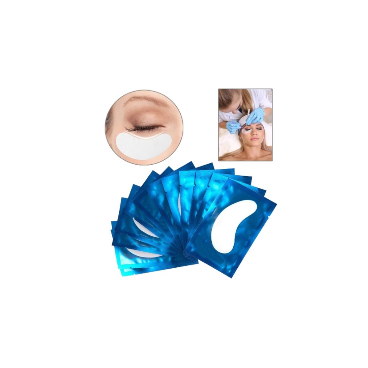 GENERICO - 100 Parches Hidrogel Para Lifting Y Extensiones De Pestañas