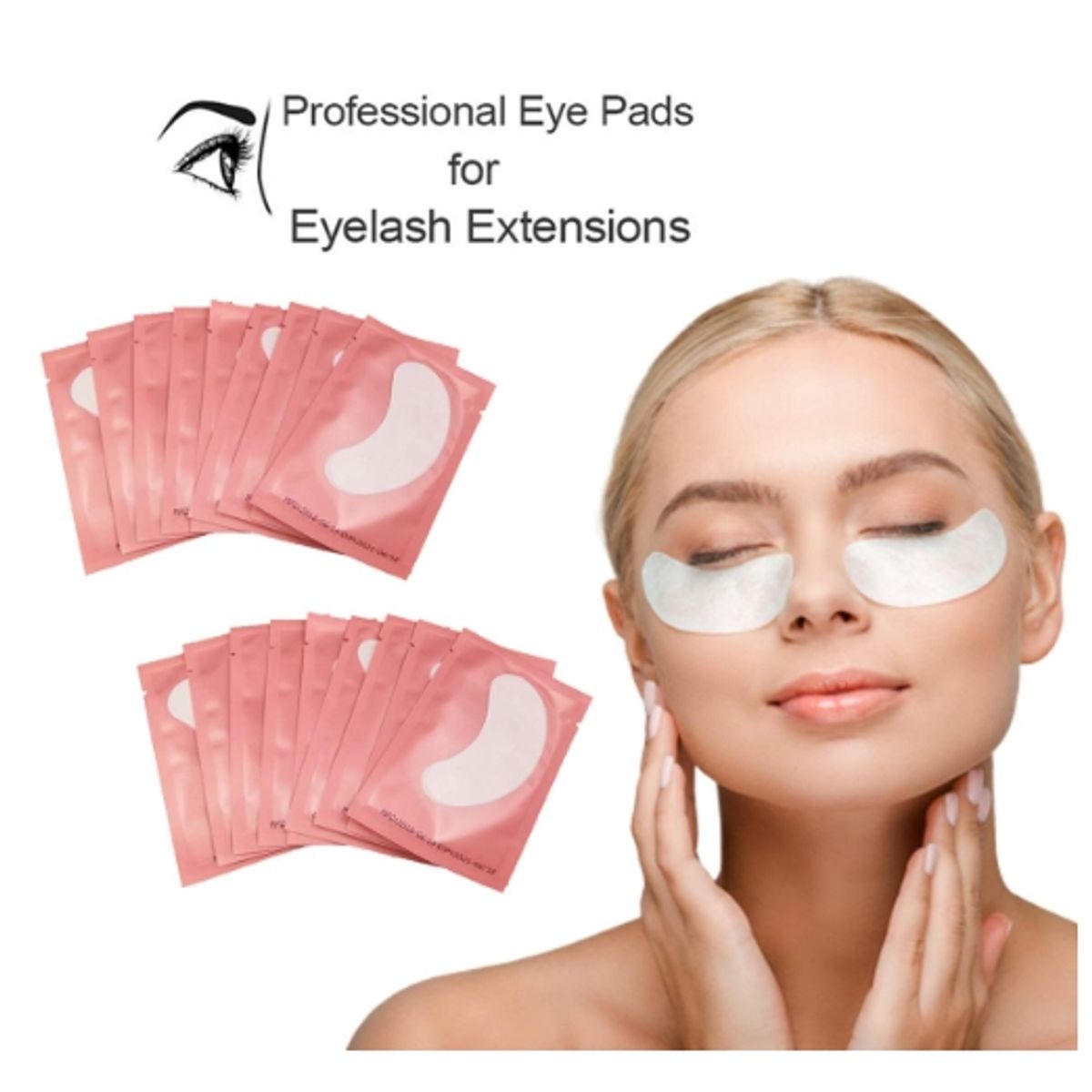 GENERICO - 100 Parches Hidrogel Para Lifting Y Extensiones De Pestañas