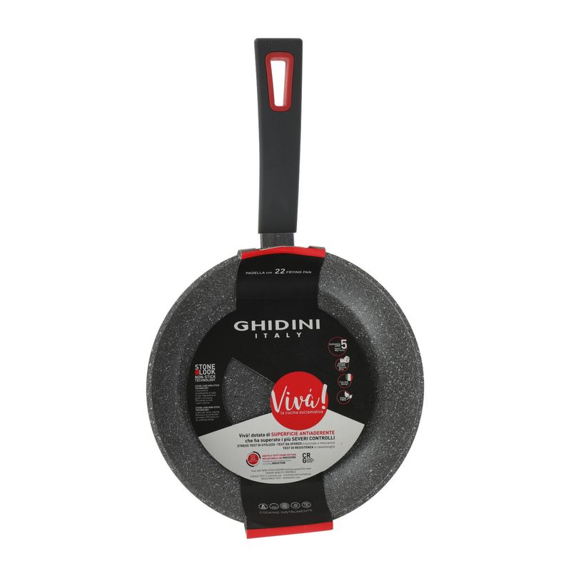 GHIDINI - Sartén  22cm Negro Antiahederente Viva GHIDINI