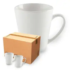 DETODOYMAS - Caja 36 Tazones Cónicos para Sublimar Estampar Blancos