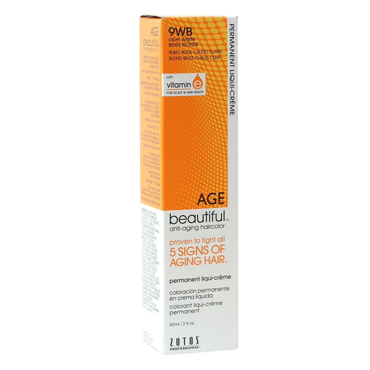 AGE BEAUTIFUL - Tinte Permanente Anti-Edad En Crema Liquida De 60 ml Rubio Calido Claro 9WB Age
