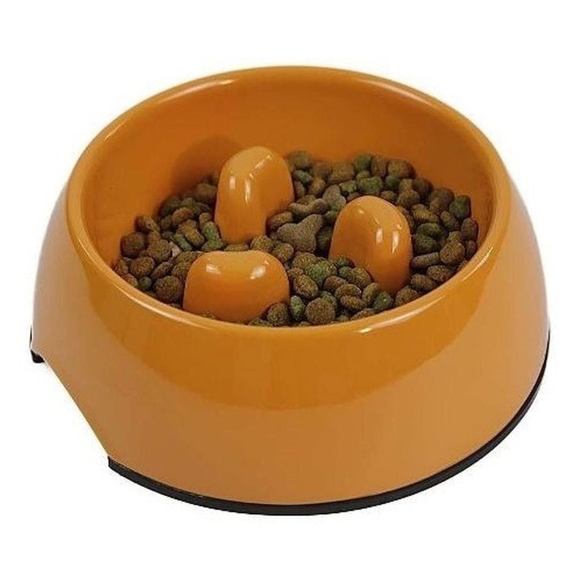 MASCAN - Plato Melamina Anti-ahogo Talla M Naranjo Perro Mascan