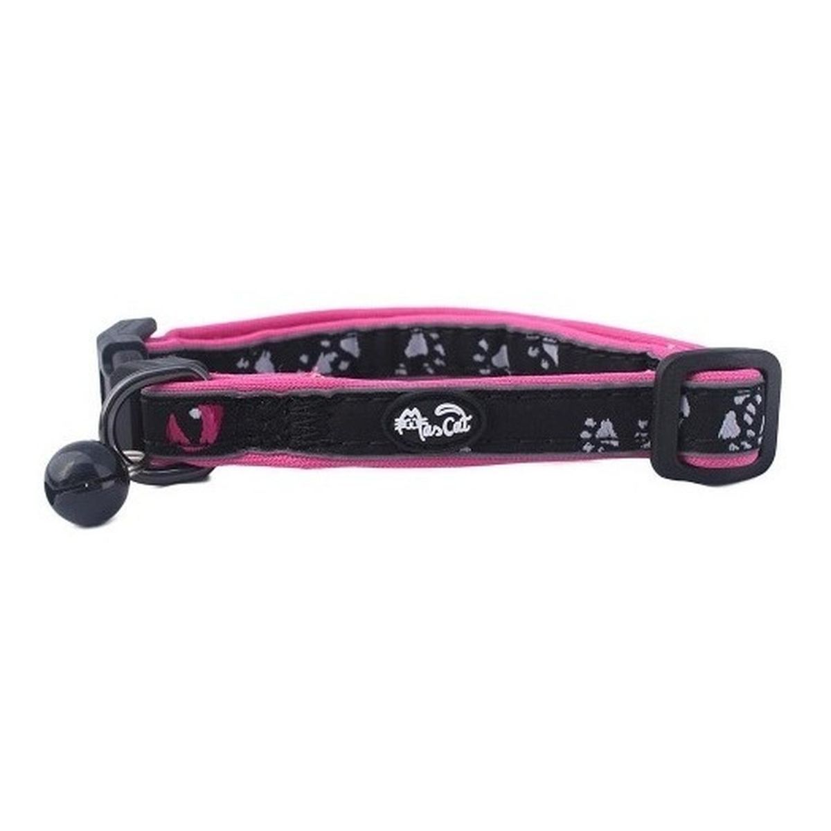 MASCAN - Collar Acolchado Reflectante Fucsia Para Gato Mascan