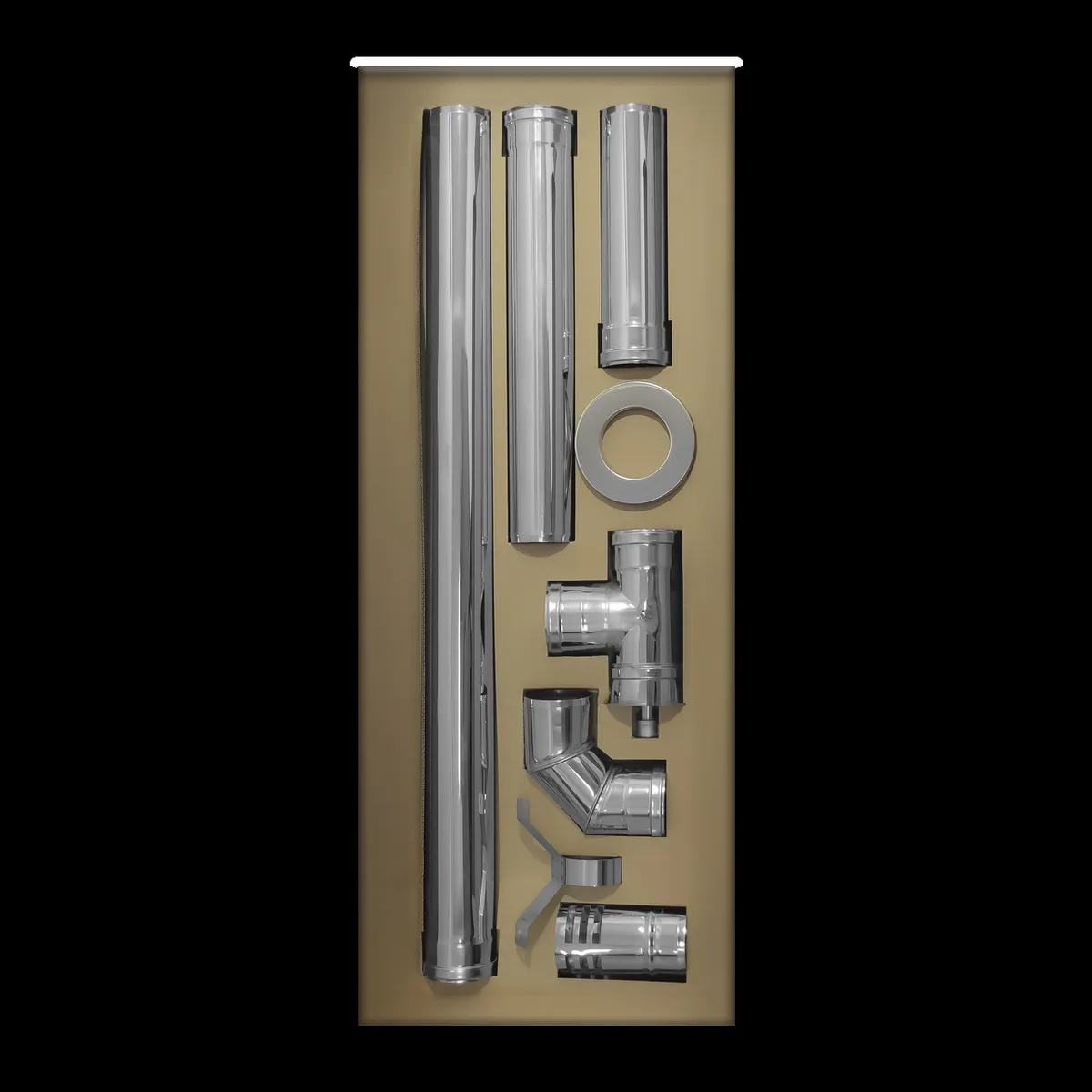 ALBIN TROTTER - KIT TUBOS ESTUFA A PELLET DUCTO 80MM AC INOX